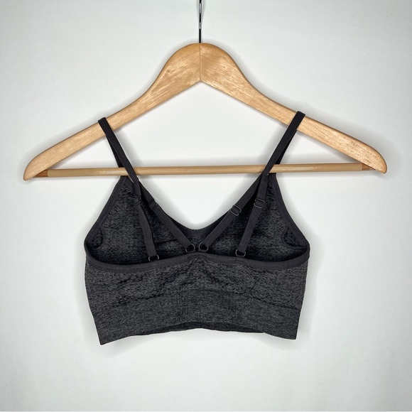 ECHT SPORTS BRA SPAGHETTI STRAP XS/S HEATHER GREY WORKOUT ACTIVEWEAR NEUTRAL - Picture 2 of 4